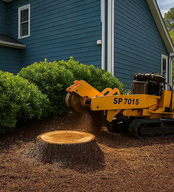 Tree stump grinding